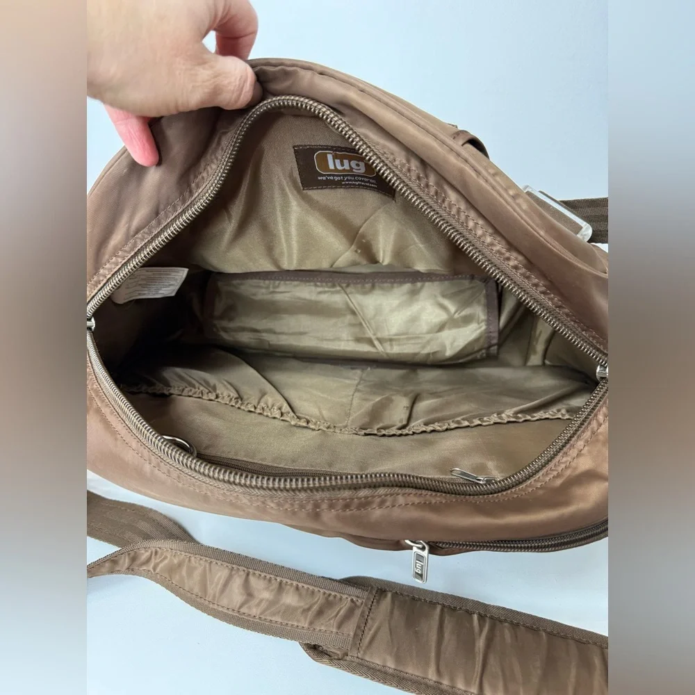 Lug Tuk Tuk Brown Quited Carry All Baby Diaper Bag Changing Pad Travel Overnight